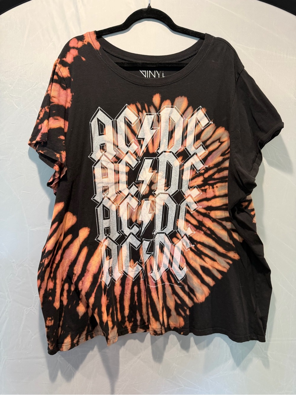 Torrid AC/DC Bleach Tie Dye Graphic Tee 4X